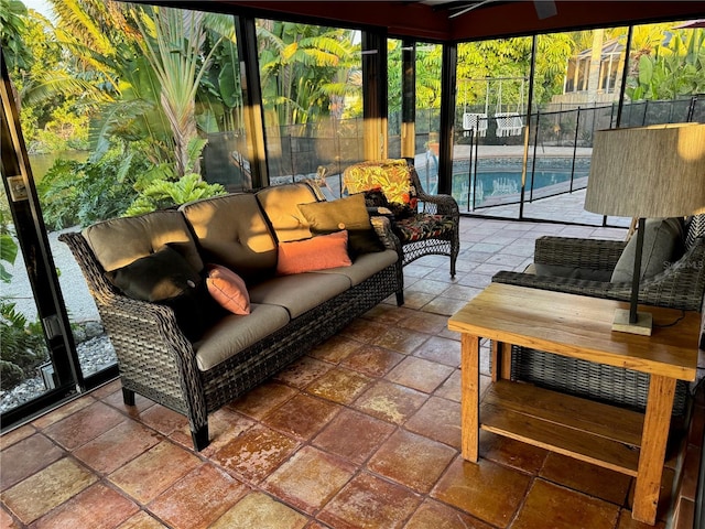 view of sunroom / solarium