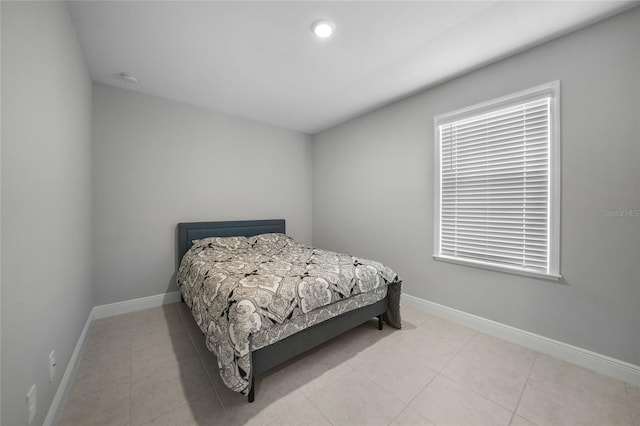 view of tiled bedroom