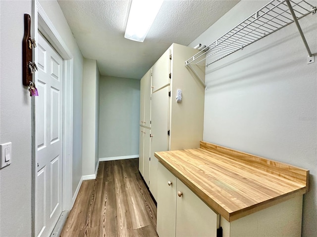 interior space with hardwood / wood-style floors