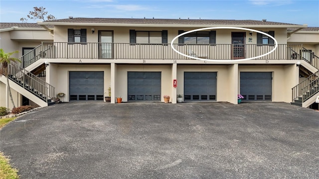 exterior space featuring a garage