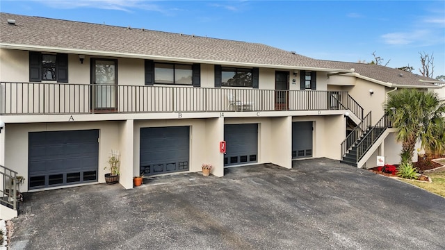 view of property featuring a garage