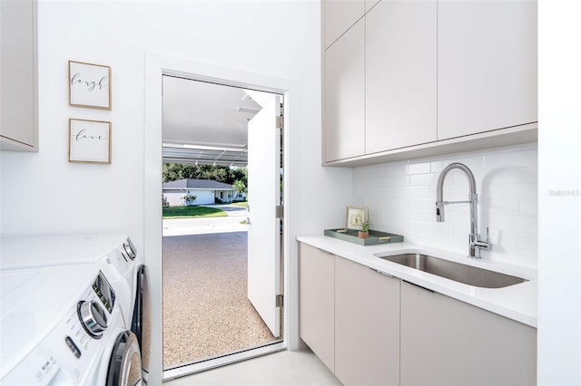6192 Kambach St, Port Charlotte, FL 33981 - laundry room featuring washer and dryer and cabinet space