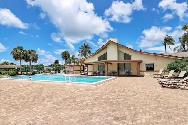 view of pool with a patio area