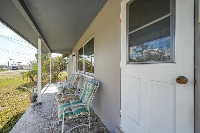 view of patio / terrace featuring covered porch