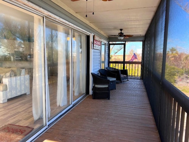 9526 Jolly Roger Trl, Placida, FL 33946 - sunroom with ceiling fan