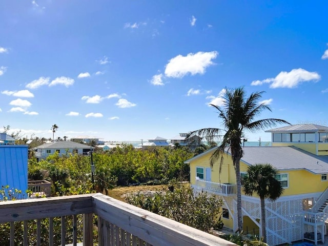 balcony with a residential view