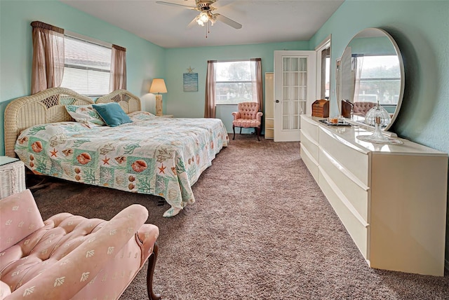 524 Pine Hollow Cir Unit 524, Englewood, FL 34223 - carpeted bedroom featuring ceiling fan