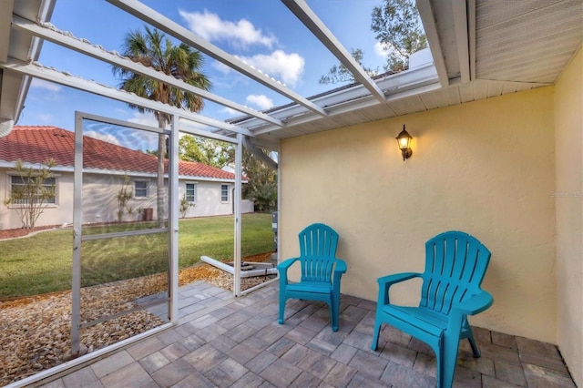 view of sunroom