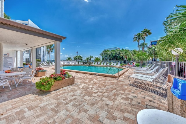 view of pool with a patio