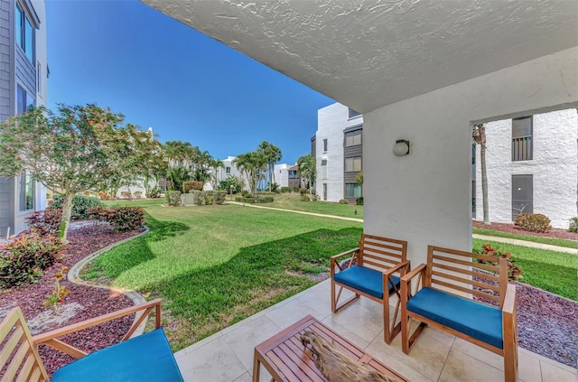 view of yard featuring a patio area