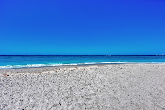 view of water feature featuring a beach view