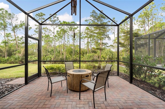 view of sunroom / solarium