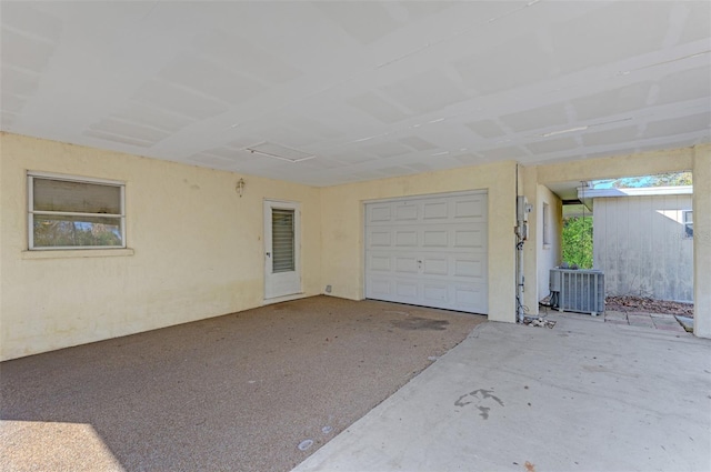 garage featuring central AC