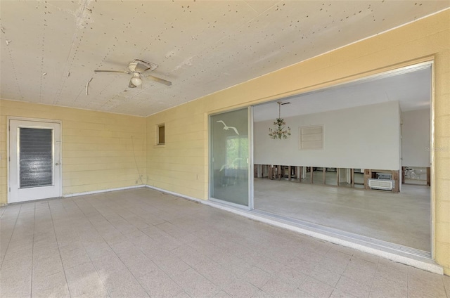 view of patio with ceiling fan