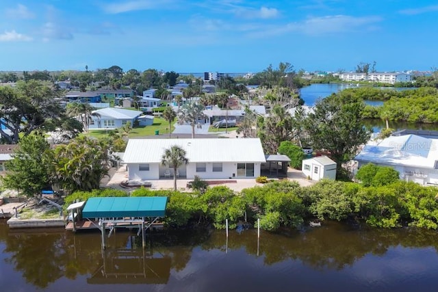 1493 Janet Pl, Englewood, FL 34223 - view from above of property with a large body of water