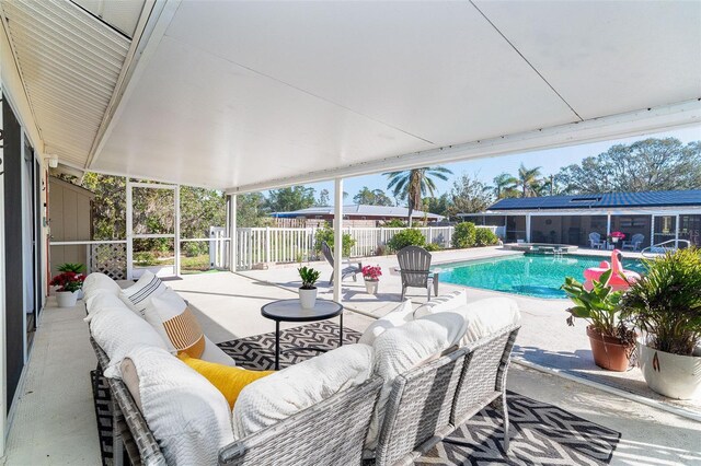 view of pool with a patio area