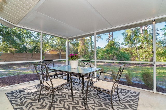 view of sunroom / solarium