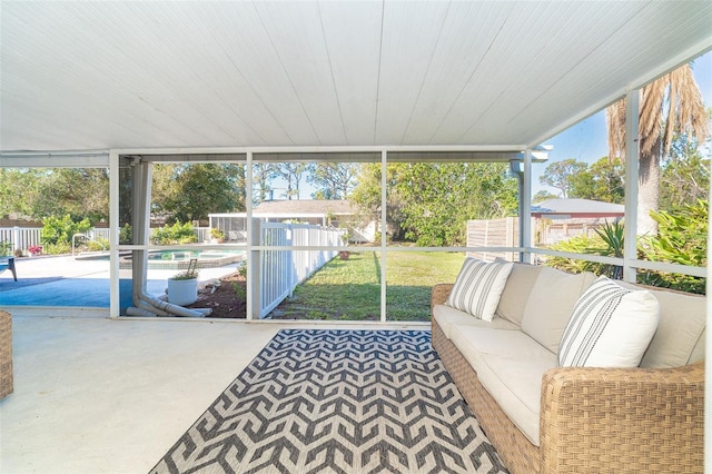 view of sunroom / solarium