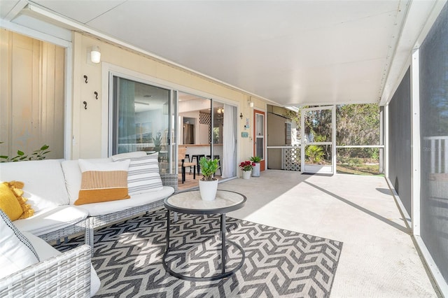 view of sunroom