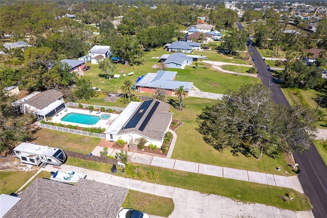 bird's eye view featuring a residential view