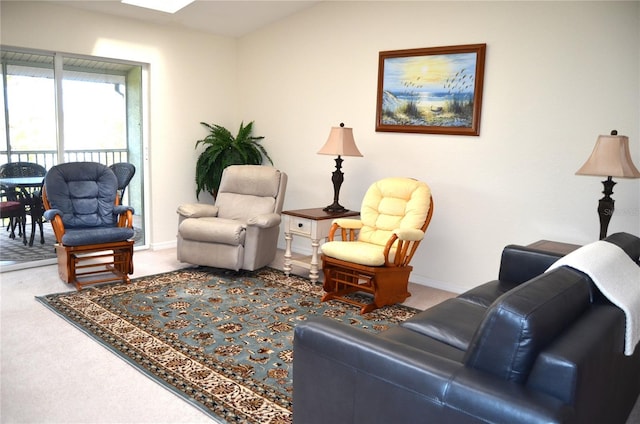 view of carpeted living room