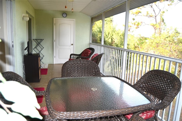 view of sunroom