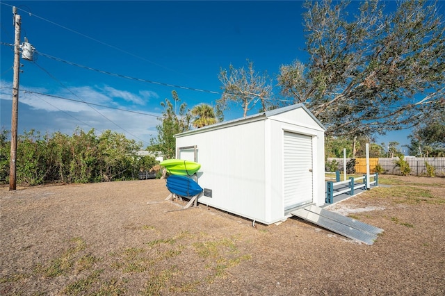 view of outdoor structure