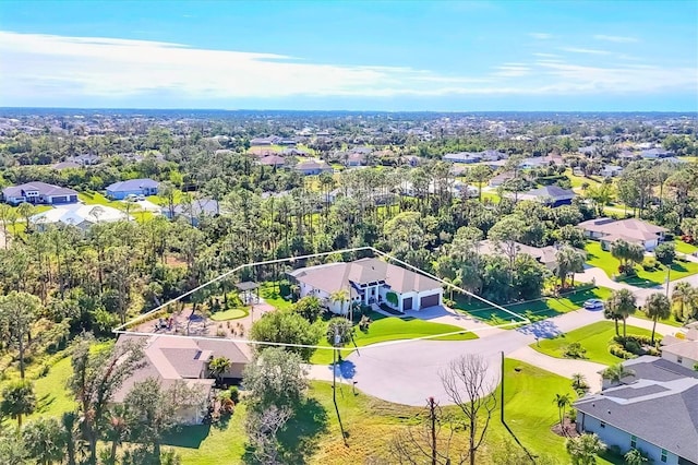 birds eye view of property