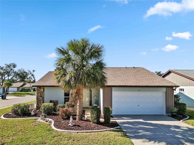 ranch-style house with a garage