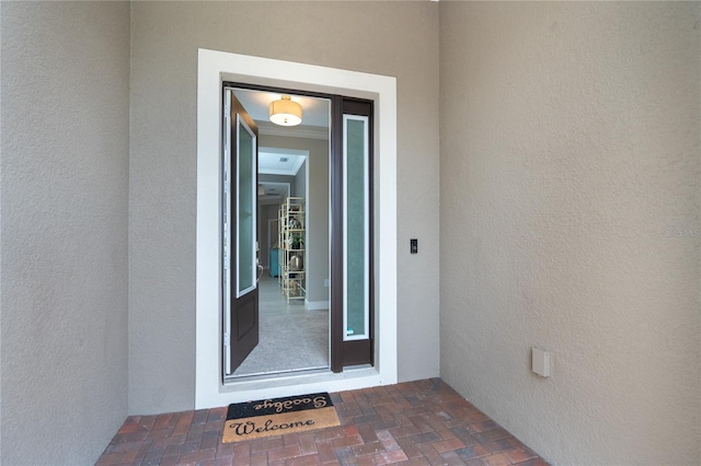 view of doorway to property