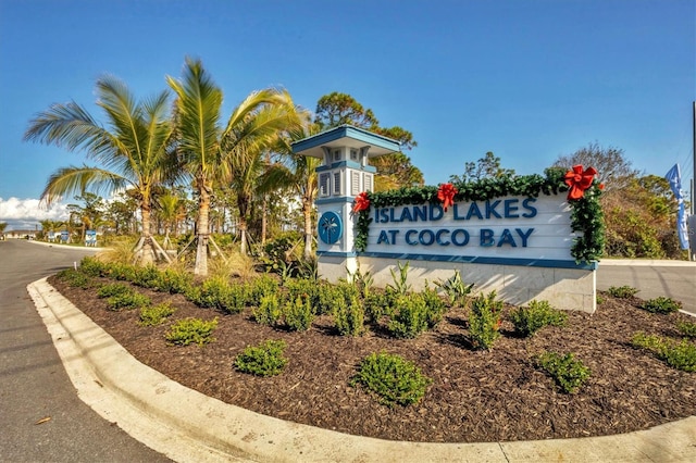 view of community sign