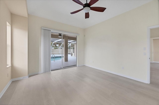 unfurnished room featuring light hardwood / wood-style flooring