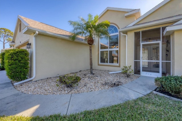 entrance to property with french doors