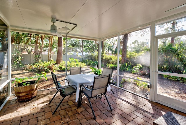 sunroom / solarium with plenty of natural light