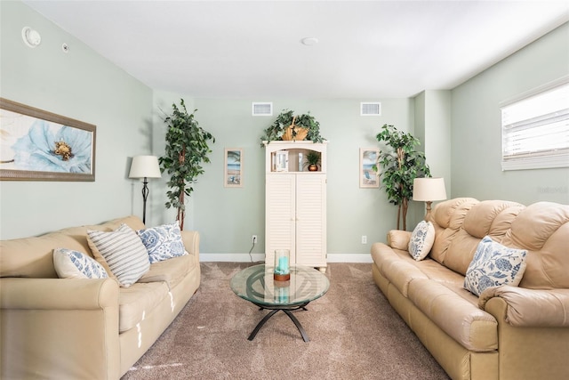 view of carpeted living room