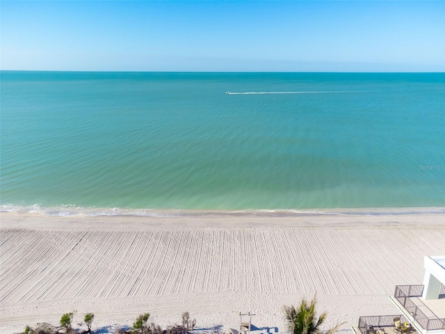 water view with a view of the beach