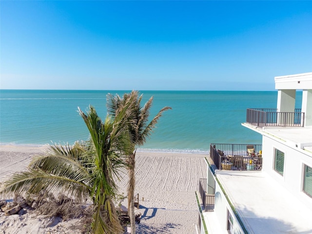 water view featuring a beach view