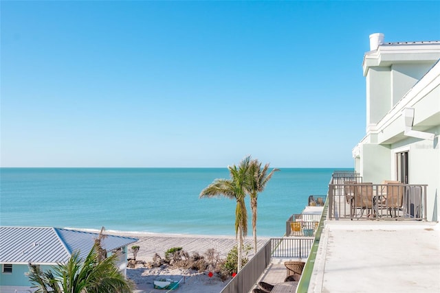 property view of water with a view of the beach