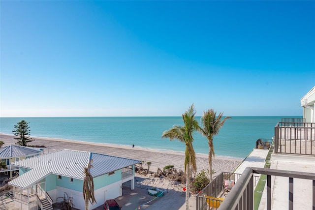 property view of water with a view of the beach