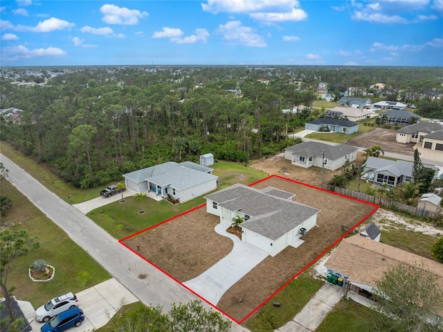 birds eye view of property