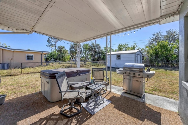 view of patio / terrace featuring grilling area