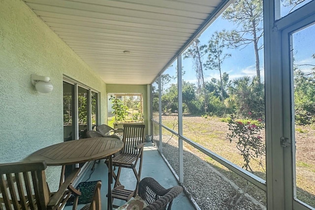 view of sunroom