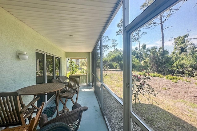 view of sunroom