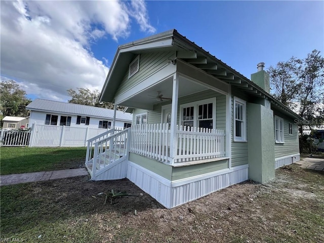 exterior space with a porch