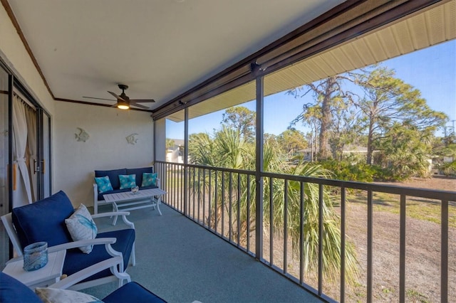 balcony with an outdoor hangout area