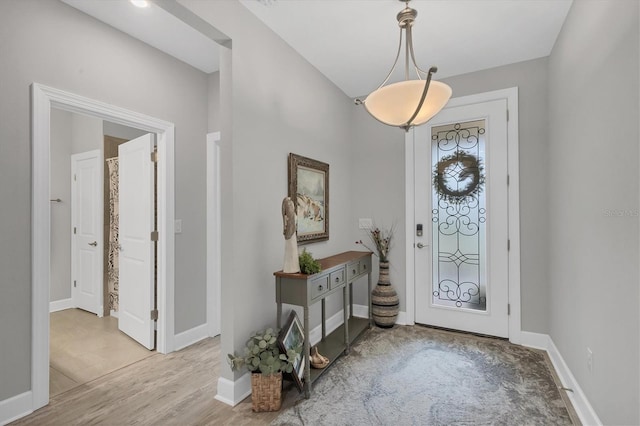 entrance foyer with wood-type flooring