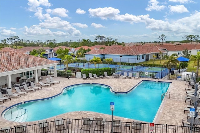 view of pool with a patio area