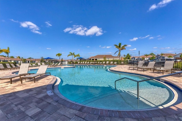 view of pool with a patio