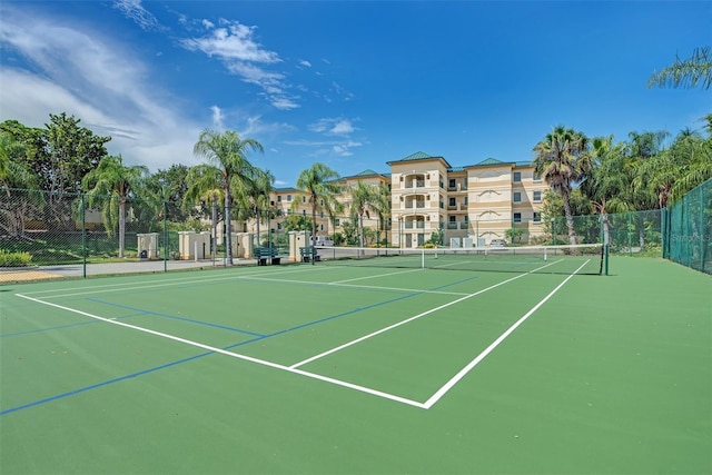 view of tennis court