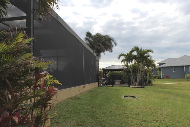 view of yard featuring a gazebo